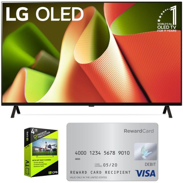 LG 65  Class OLED B4 Series Smart TV 4K 2024 + 4 Yr Warranty + $25 Gift Card Cheap