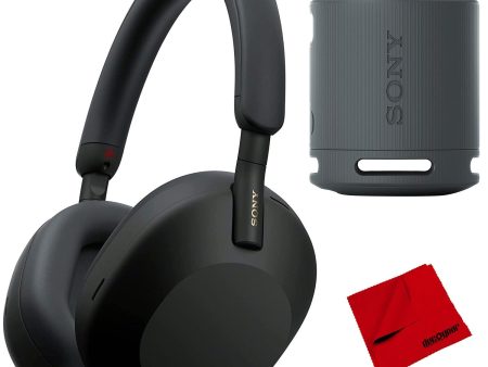 Sony WH-1000XM5 Wireless Noise Canceling Headphones (Black) Bundle w  XB100 Speaker Hot on Sale