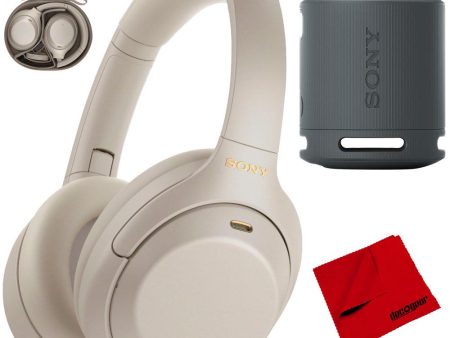 Sony WH1000XM4 S Premium NC Wireless Headphones (Silver) Bundle with XB100 Speaker Supply