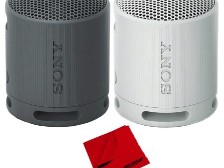 Sony XB100 Compact Bluetooth Wireless Speaker Black and Grey with Cleaning Cloth Online Hot Sale