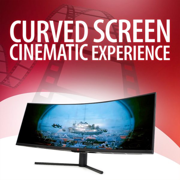 Deco Gear 43  Curved LED 3840x1200 32:10 120Hz FreeSync 4ms Gaming Monitor - Refurbished For Cheap