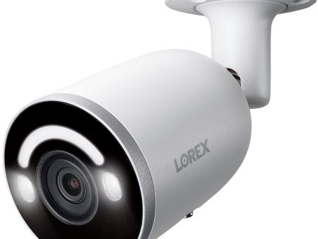 Lorex 4K Smart Security Lighting Deterrence Bullet AI PoE IP Wired Camera (E894AB) on Sale