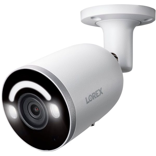 Lorex 4K Smart Security Lighting Deterrence Bullet AI PoE IP Wired Camera (E894AB) on Sale