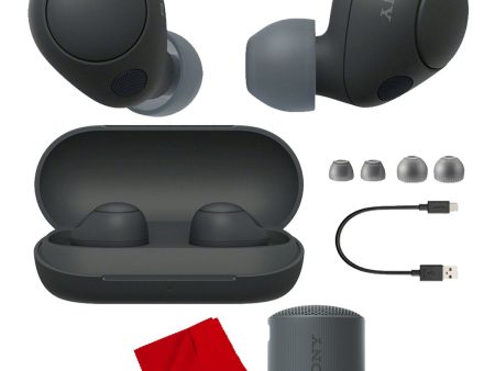 Sony WF-C700N Wireless In-Ear Headphones + Sony XB100 Wireless Speaker (Black) Bundle Cheap