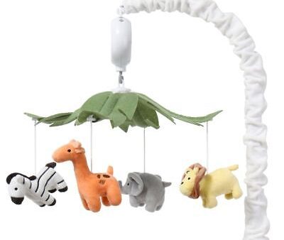 The Peanutshell Safari Animals Musical Crib Mobile for Baby Boys & Girls Fashion