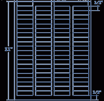 1.75  X .5  Laser Inkjet Label-80 Per Sheet, 100 Sheets Per Pack, White, Permanent Sale