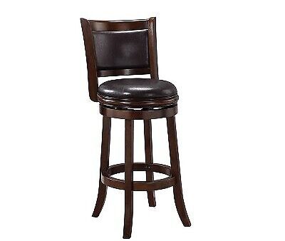 Boraam Augusta Bar Height Swivel Bar Stool in Cappuccino and Dark Brown Online Hot Sale