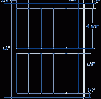 1.5  X 4.75  Laser Inkjet Label-10 Per Sheet, 100 Sheets Per Pack, White, Permanent Online now