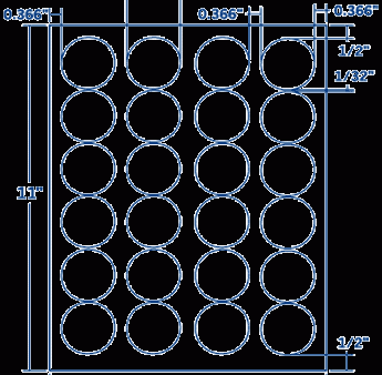 1.625  X 1.625  Laser Inkjet Label-24 Per Sheet, 100 Sheets Per Pack, White, Permanent Discount