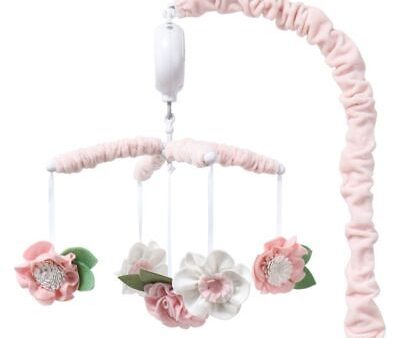 The Peanutshell Pink Floral Musical Crib Mobile for Baby Girls Plays 12 Lullabies Online Hot Sale